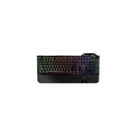 Teclado Gamer Azio MGK L80 RGB, Teclado Mecánico, Kailh Brown, Alámbrico, Negro (Inglés)