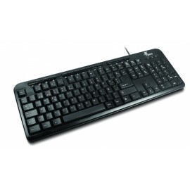 Teclado Xtech Multimedia XTK-130, Alámbrico, USB, Negro (Español)