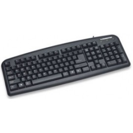 Teclado Manhattan 175708, Alámbrico, USB, Negro (Esp)