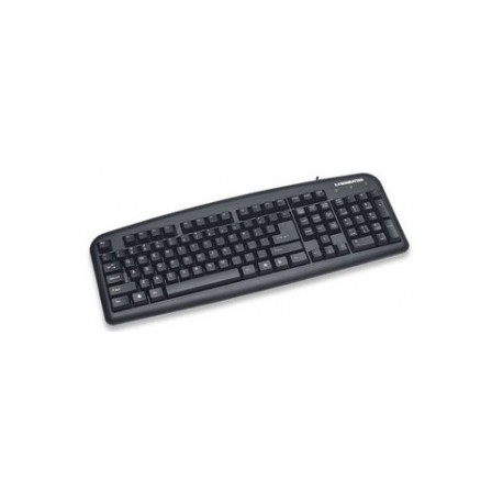 Teclado Manhattan 175708, Alámbrico, USB, Negro (Esp)