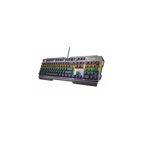 Teclado Gamer Trust GXT 877 RGB, Teclado Mecánico, Switch Red, Alámbrico, Negro (Español)