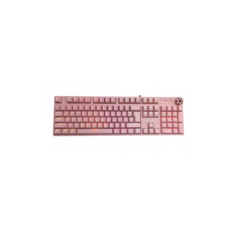 Teclado Gamer Yaguaret Hidra RGB, Teclado Mecánico, Switch Blue, Inalámbrico, Rosa (Español) ― incluye Mouse Gettech