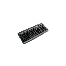 Teclado Qian QPA17002, Alámbrico, USB/PS/2, Negro (Inglés)