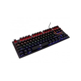 Teclado Gamer Vortred Alpha RGB, Teclado Mecánico, Alámbrico, Negro (Español)