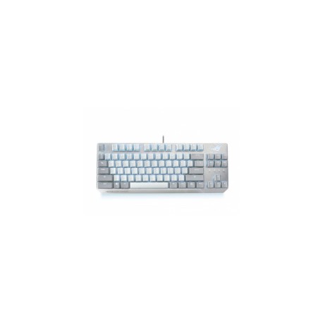 Teclado Gamer ASUS ROG Strix Scope TKL Moonlight White LED RGB, Teclado Mecánico, Alámbrico, Blanco