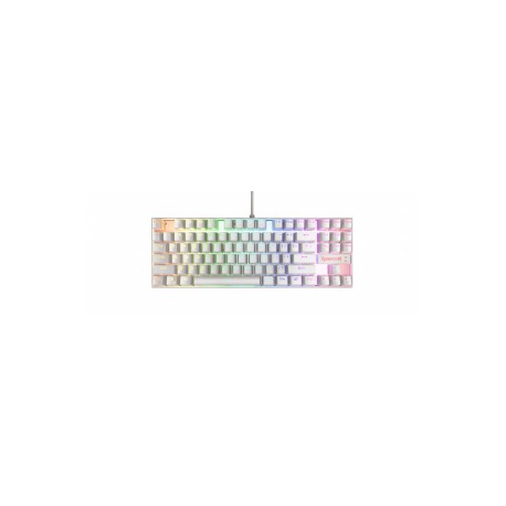 Teclado Gamer Redragon Kumara Rainbow K552 TKL RGB, Teclado Mecánico, Switch Red, Alámbrico, Blanco (Español)