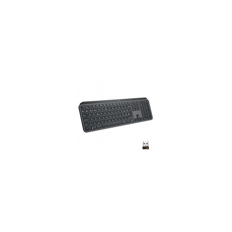 Teclado Logitech MX Keys, Inalámbrico, RF + Bluetooth, Negro (Español)
