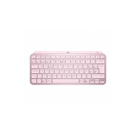 Teclado Logitech Mx Keys Mini, Inalámbrico, RF Wireless/Bluetooth, Rosa (Español)