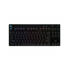 Logitech Teclado Gamer G Pro RGB, Mecánico, Switch GX Blue, Alámbrico, Negro (Inglés)