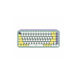 Teclado Logitech Pop Keys, Teclado Mecánico, Inalámbrico, Menta/Violeta/Blanco/Amarillo (Español)