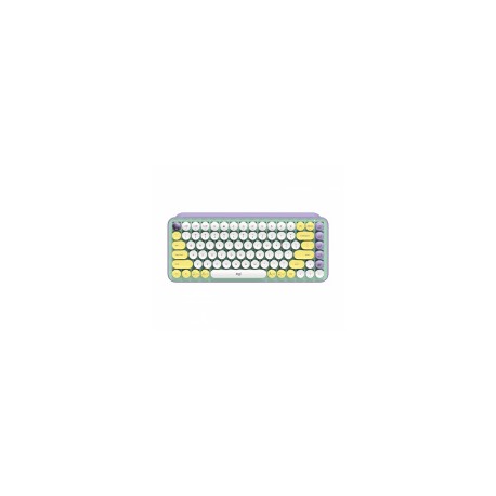 Teclado Logitech Pop Keys, Teclado Mecánico, Inalámbrico, Menta/Violeta/Blanco/Amarillo (Español)