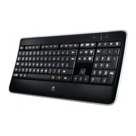 Teclado Logitech K800, Inalámbrico, USB, Negro (Inglés)