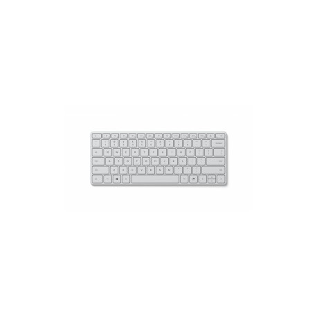 Teclado Microsoft Designer Compact, Inalámbrico, Bluetooth, Blanco (Español)
