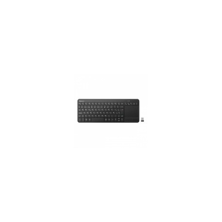 Teclado con Touchpad Steren COM-685, Inalámbrico, Bluetooth/RF, Negro (Español)