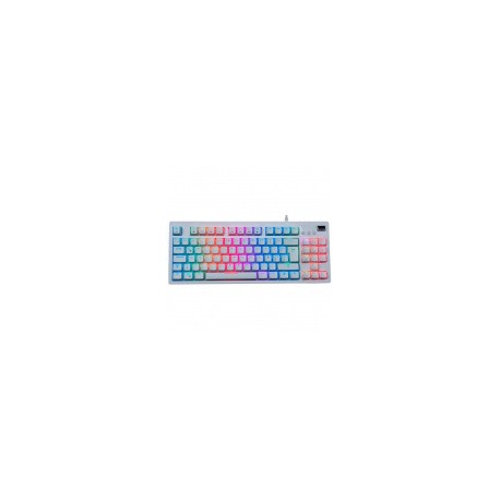 Teclado Gamer VSG Quasar RGB, Teclado Mecánico, Switch Red, Alámbrico, Blanco (Español)