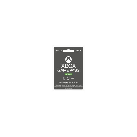 Xbox Game Pass Ultimate, 1 Mes, Xbox One/Xbox 360/Xbox Series X/S/PC ― Producto Digital Descargable