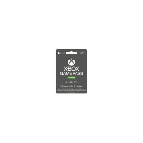 Xbox Game Pass Ultimate 3 Meses, Xbox One/Xbox 360/Xbox Series X/S/PC ― Producto Digital Descargable