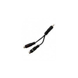 Jendrix Cable RCA Macho - 2x RCA Hembra, Negro