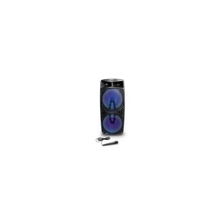 Misik Bafle MB158, Bluetooth, Alámbrico/Inalámbrico, 4500W PMPO, USB, Negro — incluye Micrófono Alámbrico