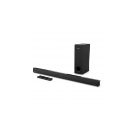 Ghia Barra de Sonido con Subwoofer GSB-014, Bluetooth, Inalámbrico, 2.1 Canales, 100W RMS, USB, Negro