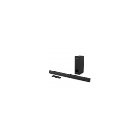 Ghia Barra de Sonido con Subwoofer GSB-014, Bluetooth, Inalámbrico, 2.1 Canales, 100W RMS, USB, Negro