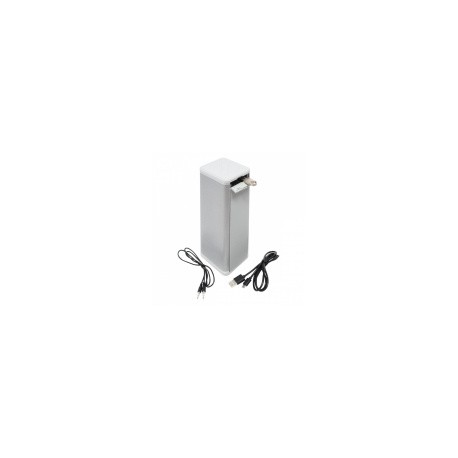 Necnon Bocina Portátil NB-01 TWS, Bluetooth, Inalámbrico, USB, Plata