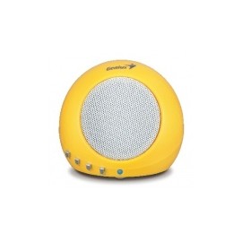 Genius Bocina Portátil SP-i300, Inalámbrico, 2W RMS, USB, Amarillo
