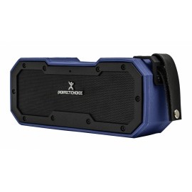 Perfect Choice Bocina Portátil Forte, Bluetooth, Inalámbrico, 10W RMS, USB, Negro/Azul - Resistente al Agua