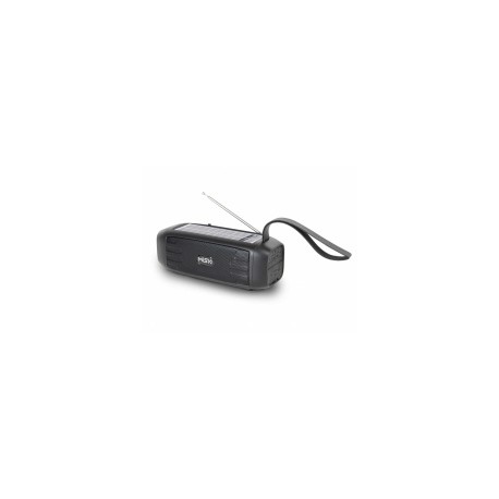 Misik Bocina Portátil MS206, Bluetooth, Inalámbrico, USB, Negro