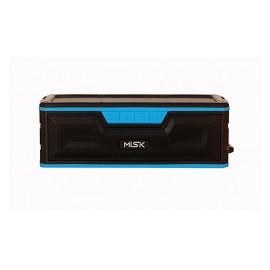 Misik Bocina Portátil MS208, Bluetooth, Alámbrico/Inalámbrico, 4.5W, Negro/Azul - Resistente al Agua