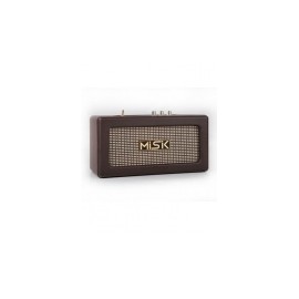 Misik Bocina Portátil MS232, Bluetooth, Inalámbrico, USB, Marrón