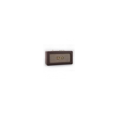 Misik Bocina Portátil MS232, Bluetooth, Inalámbrico, USB, Marrón